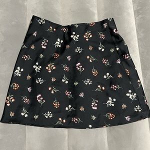 Black skirt with flowers